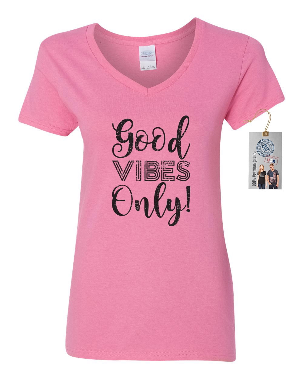 Womens V Neck Shirt Pink 