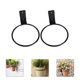 thumbnail image 1 of SHOWERORO 2Ud Soporte De Pared Para Plantas En Hierro Negro Con Artesanía Duradera Y, 1 of 8