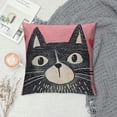 thumbnail image 2 of FUMJ Cartoon Cute Grey Cat Love Throw Pillow Cover,Cute Cartoon Animal Kitten Cushion Cover for Sofa Bed Home Decor ,Housewarming Gifts,Cat Lovers Cat Mom Gifts, 2 of 5