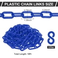 thumbnail image 2 of Uxcell Blue Plastic Chain, 10 ft 6mm Safety Barrier Chain for Crowd Control, 2 of 7