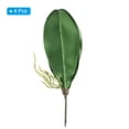 thumbnail image 3 of Uxcell 3.3 inch Faux Orchid Leaves Real Touch 5 Petals Artificial Phalaenopsis Leaf Green Plant Stem 4 Pack Green, 3 of 7