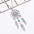 thumbnail image 6 of AOOOWER Nice Women Dangling Leave Filigree Tribal Dream Catcher Pendant Necklace, 6 of 9