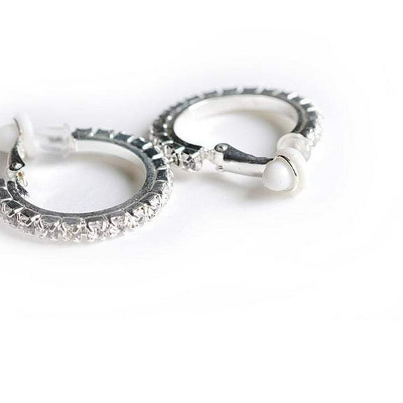 GOGIRL! USA Chunky 1" Hoop Earrings, Silver for All Ages