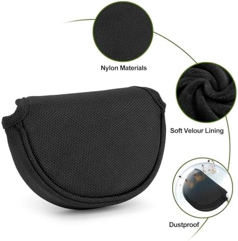 Golf Putter Covers Mallet Putter Headcover with Magnetic Closure Golf Club Cover for Most Brand
