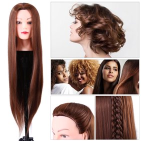 Synthetic Fiber Hair 24 Mannequin Head Hairdresser Training Head