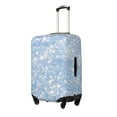 thumbnail image 2 of Bixox Washable White Bule Glitter Printed Luggage Cover, Fashion Suitcase Protector Fits for Small luggage, 2 of 8