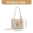 thumbnail image 3 of FENOHREFE Womens Nylon Shoulder Bag Large Capacity Handbag Flower Commuting Bag Female Shopping Dating Bag Student School Bag, 3 of 8