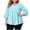 Light Blue, variant on TGSLY Plus Size Peplum Tops for Women Lightweight Soft V Neck Ruffled 3/4 Bell Sleeve Shirts Oversized Casual Solid Color Blouses XL