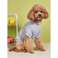 thumbnail image 1 of 1pc New White Solid Color Short Sleeve Comfortable Breathable Pet T-shirt For Small Dogs And Cats Round Neck Clothes, 1 of 4
