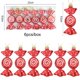 thumbnail image 1 of 6pcs Christmas Lollipop Candy Cane Pendant Xmas Tree Hanging Ball Ornaments Christmas Decorations for Home 2024 New Year Gift, 1 of 5