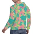thumbnail image 6 of Sikiie Colorful Palm Leaves Men's Hoodie, Essentials Hoodie, Sweatshirt, Pullover Hooded Sweatshirt for Men-3X-Large, 6 of 7