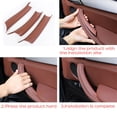 thumbnail image 2 of Cubierta embellecedora para manijas de puerta interior de coche, color marrón rojizo, para BMW X5 X6 F16 F15 14-19, 2 of 5