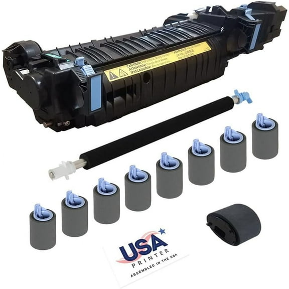 USA Printer CE246A-DMK-USA (RM1-5550) Deluxe Maintenance Kit for HP Color LaserJet CM4540 CP4025 CP4525 M651 M680 includes CE246A Fuser, CC493-67908 Transfer Roller, & Tray 1-5 Roller Kit (110V)