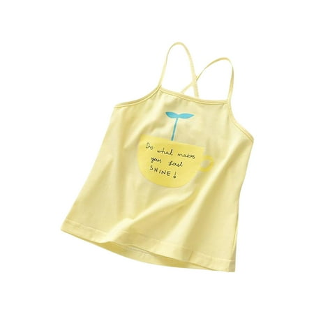 

B91xZ Baby Girl Clothes Summer Tank Top for Girls Cotton Blend Kids Underwear Girls Camisole Children Undershirt Baby Singlet Sizes 12-18 Months