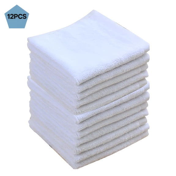 AUQ 2026 New 12 Pack Cotton Square Towels,Water Absorbent Terry Cloth Dish Towels for Washing Hand and Drying Dishes,Kitchen Towel for Kitchen,Pantry,Dining,Bar,Home