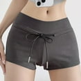 thumbnail image 2 of Low Waisted Yoga Shorts for Women Stretchy Drawstring Summer Workout Cute Mini Athletic Sweat Shorts Comfy Sleepwear, 2 of 9