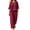 Wine, variant on cfhntfmh Womens Cotton Linen 2 Piece Outfits Crewneck Half Sleeves Tops Wide Leg Trousers Pants Suits Summer Casual Dressy Sets