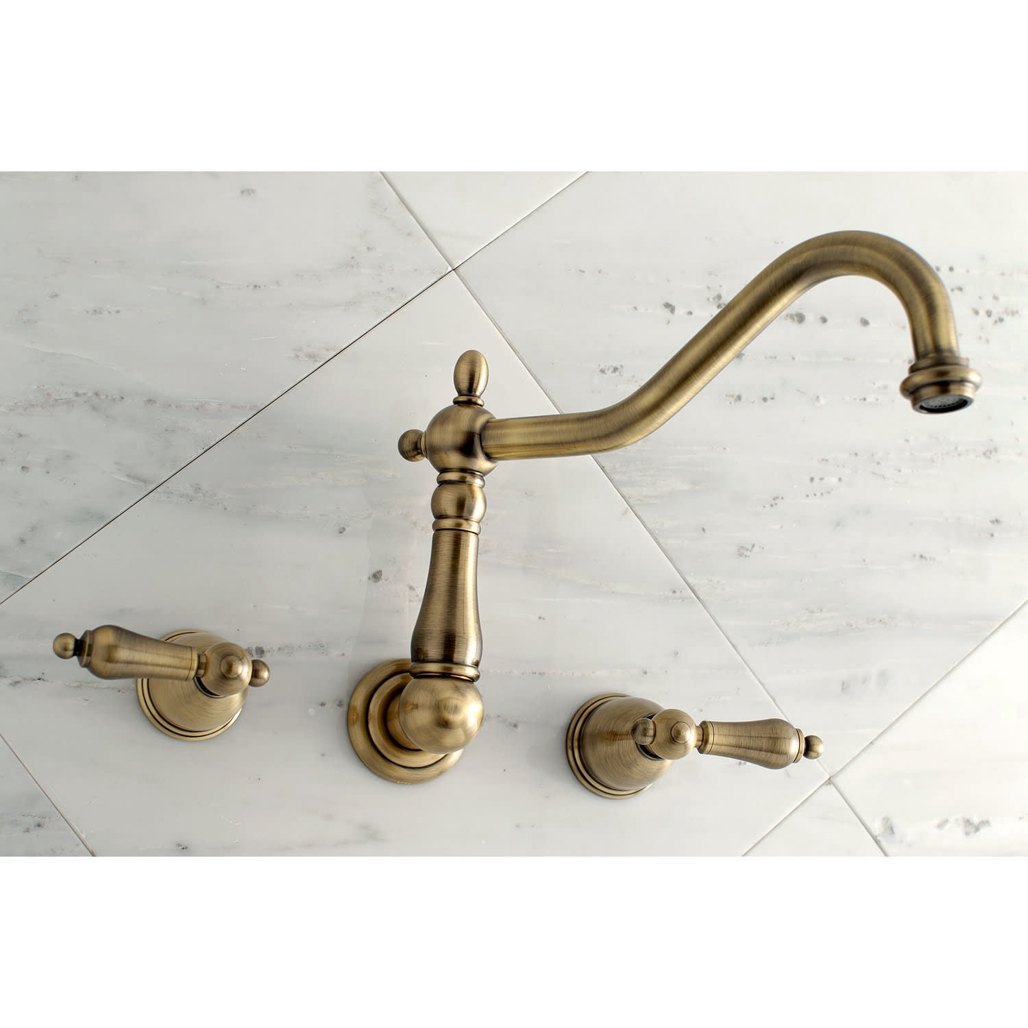 Kingston Brass Heritage Roman Tub Faucets With Brushed Brass Finish KS1027AL