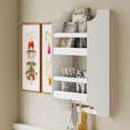 thumbnail image 4 of STAROUS 2-Tier Hanging Bookshelves for Wall Decor and Storage Floating Nursery Book Shelves with Hooks, Wall Mounted Baby Book Shelf, 4 of 6