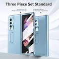 thumbnail image 4 of Tarise for Samsung Galaxy Z Fold 3 Case with Kickstand & Screen Protector & Hinge Protection & HD Camera Lens Protector, Anti-Fingerprint Anti-Scratch Luxury Case Cover for Samsung Z Fold3, Blue, 4 of 10