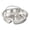 Silver-A, variant on QIUXUJ-3 Compartment Steamer Plate with Handle, Stainless Steel Divided Serving Tray for Steaming, Serving, Storing, Kitchen, Outdoor Camping, Home Use (A)