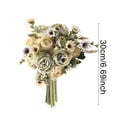 thumbnail image 3 of Beige Realistic Peonies Artificial Flowers Silky Peony Arrangements Vase Bouquet for Wedding Table Centerpiece Indoor Home Decor (1Pcs), 3 of 7