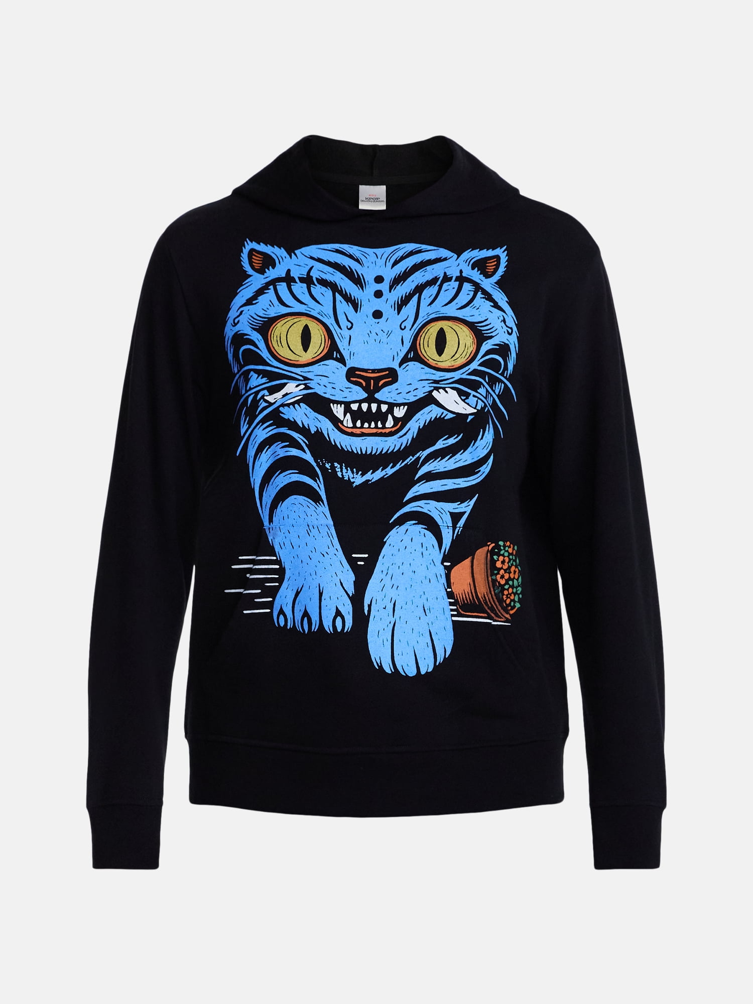 KPop Demon Hunters Men's and Big Men's Derpy Cat Hoodie Sweatshirt, Sizes XS-5XL