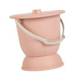 thumbnail image 3 of TOOYFUL Portable Bedpan Pot Night Commode Bucket Spittoon with Lid and Handle Chamber Pot for Children Female Male Indoor Home Pink, 3 of 9