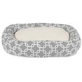 thumbnail image 2 of Majestic Pet Sherpa Links Bagel Pet Bed for Dogs, Calming Dog Bed Washable, Medium, Grey, 2 of 5