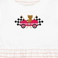 thumbnail image 4 of Inktastic Race Car Racing Bear Animal Girls Baby Dress, 4 of 5