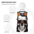 thumbnail image 3 of Honeii Flower Horn Skull A print basktball shirt for men and women, Unisex basketball jersey for Theme party-Medium, 3 of 6