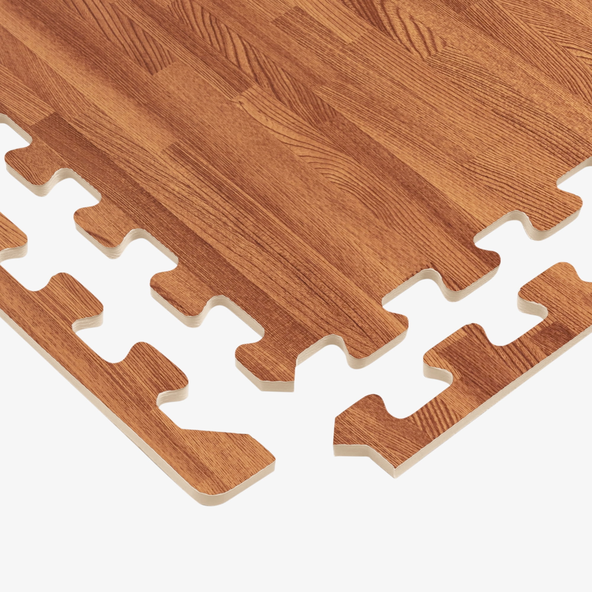 Forest Floor 3/8 Inch Thick Printed Foam Tiles, Premium Wood Grain Interlocking Foam Floor Mats, Anti-Fatigue Flooring – Stylish Flooring Solution
