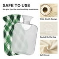 thumbnail image 4 of 2L Hot Water Bottle with Soft Velvet Cover PVC Hot Water Bag for Pain Relief Long-Lasting Warmth Green Plaid, 4 of 8