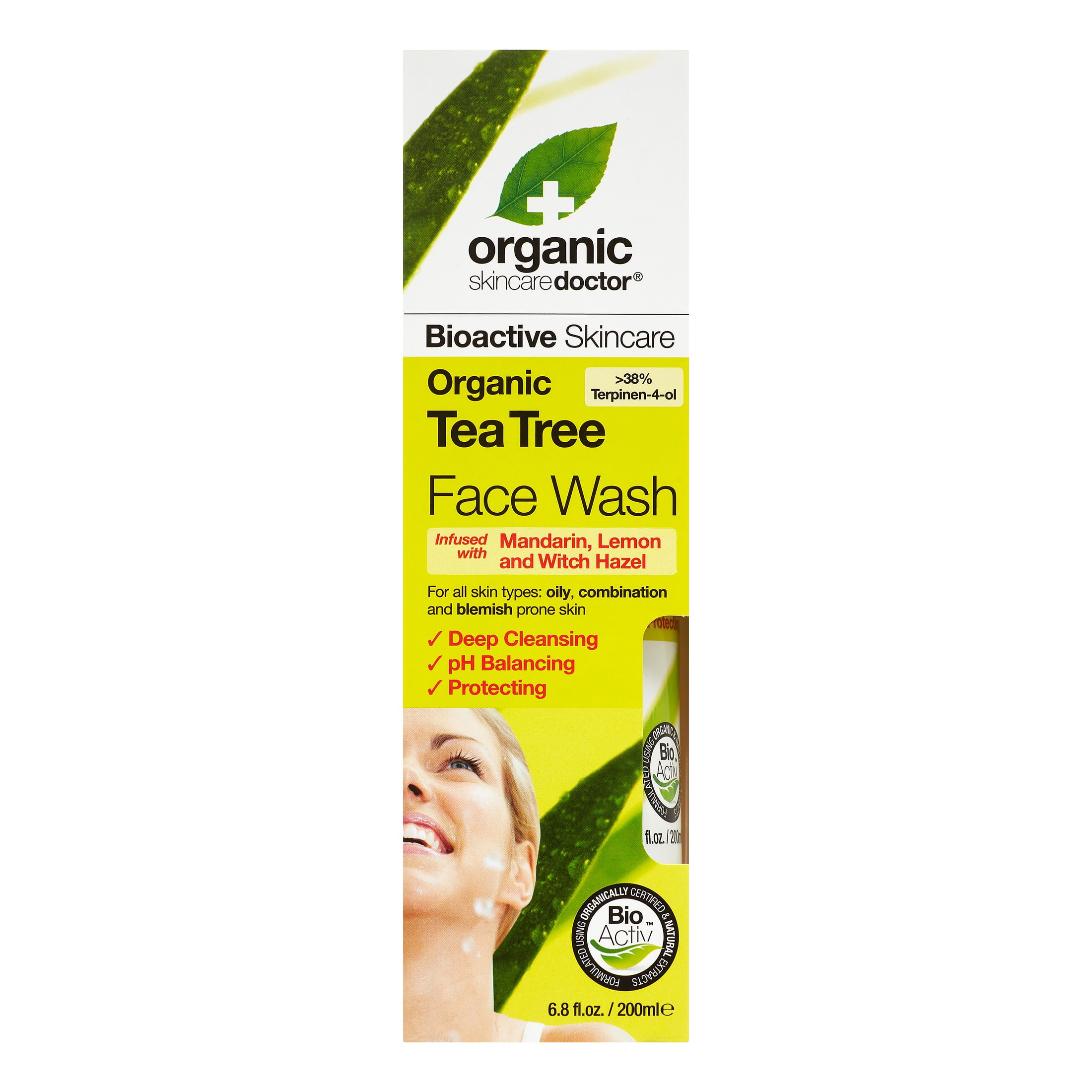Organic Doctor Tea Tree Face Wash, 6.8 Fl Oz