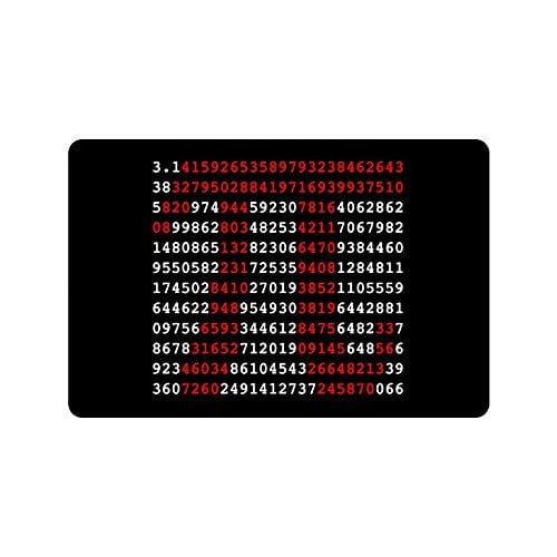 YUSDECOR Funny Pi Sign and Pi Numbers Mathematics Doormat Rug Home Decor Floor Mat Bath Mat 23.6x15.7 inch