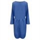 thumbnail image 3 of Puntoco Vestido Camisero Informal De Verano Para Mujer, Suelto, Con Cuello Redondo, Manga Corta, Color Liso, Vestido De Algodón Y Lino, Azul Xxxxl,Regalos Para Mujer Joven, 3 of 5