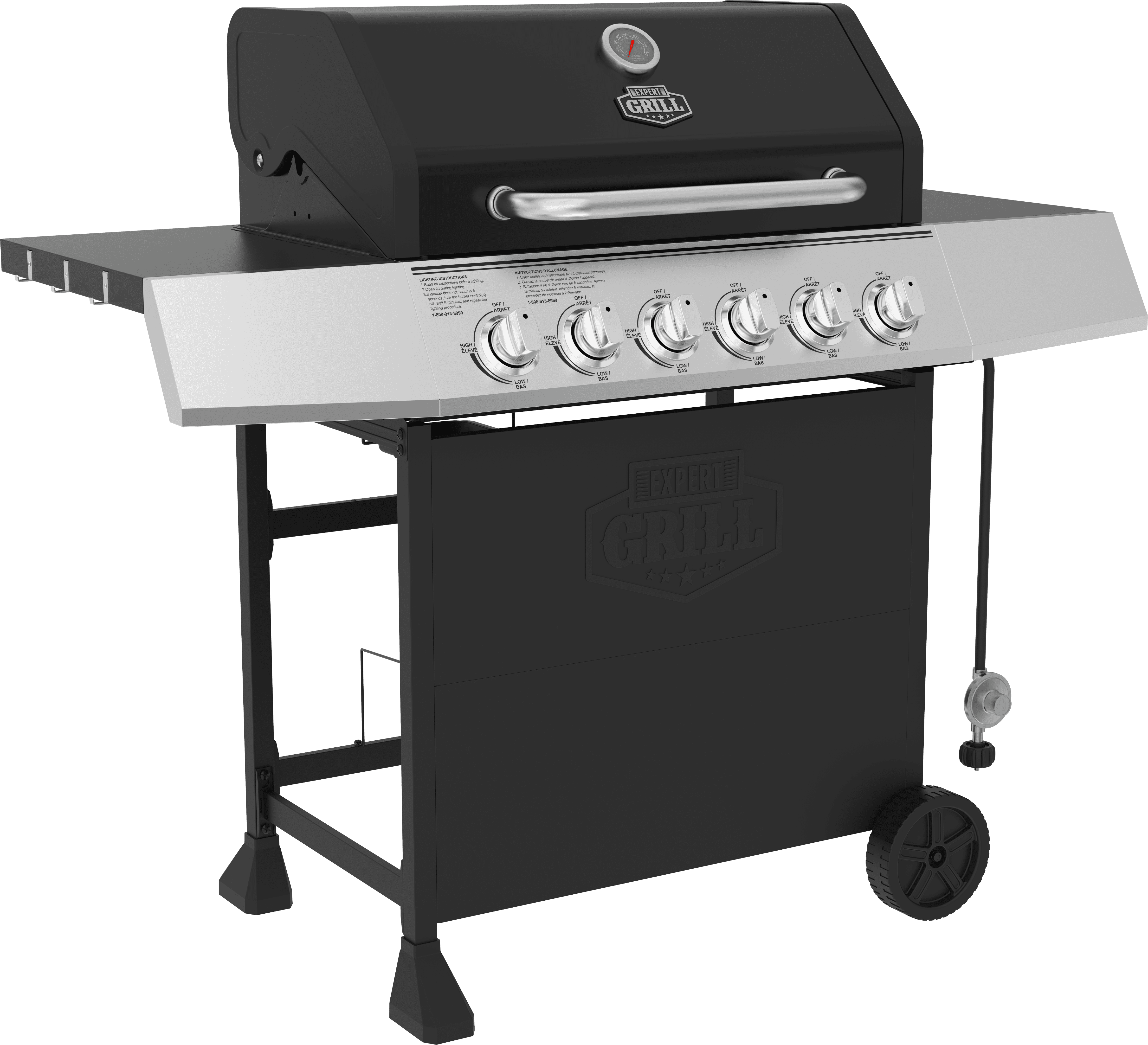 Expert Grill 6 Burner Propane Gas Grill in Black Walmart