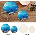 thumbnail image 4 of Coolnut Ocean Pot Holder Set of 2, Heat Resistant Round Cotton Hot Pads Table Mats Trivets for Hot Dishes/Pot/Bowl/Teapot/Hot Pot Holders, 7" + 9.45", 7 Inch + 9 Inch, 4 of 7