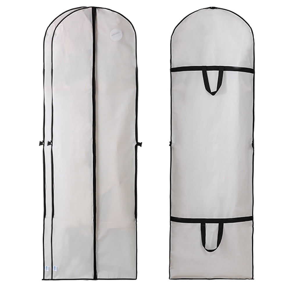 Gecheer 2 PCS Wedding Gown Cover Dress Garment Clothes Storage Bag Foldable Dampproof Dustproof