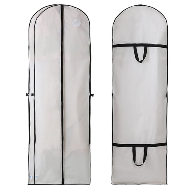 Yeacher 2 Pcs Housse de Robe de Mariée Robe Vêtement Vêtements Sac de Rangement Pliable Anti-Humidité Antipoussière Lavable