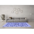 thumbnail image 3 of Ahgly Company Indoor Square Abstract Blue Modern Area Rugs, 3' Square, 3 of 4