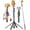 Black, variant on SelfieShow 64” Auto Face Tracking Tripod for iPhone, 360° Rotating Selfie Stick Tripod, Handheld Stabilization with Remote Control and Fill Light, for TikTok Vlog Video Recording