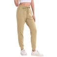 thumbnail image 3 of Women Sweatpants Cotton MIUOWANP Women'S Solid Color Overalls Women'S Casual High-Waisted Drawstring Pocket Sweatpants Khaki XXL, 3 of 4
