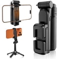 thumbnail image 2 of RIHJIN-Pocket Phone Tripod, 3-in-1 Portable Selfie Stick Tripod with Remote, 360° Rotation Cell Phone Tripod Stand, Extendable Mini Tripod for iPhone Android Phones (Clip Mount), 2 of 4