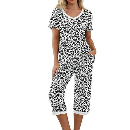 

Colisha Ladies Pockets Joggers Loungwear Casual V Neck Pjs 2 Piece Outfits Floral Print Pajamas