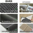 thumbnail image 5 of DEA Bathroom Rugs Non Slip Washable, Super Absorbent Thin Bath Mat Quick Dry Low Pile Bathroom Rug, Dark Grey 20"x48", 5 of 16