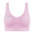 thumbnail image 5 of LangJing Womens Wireless Bras, Ladies Traceless Comfortable 1piece No Steel Ring Breathable Gathering Bra Woman Underwear Pink,XL, 5 of 7