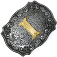 thumbnail image 3 of Hebil de Cinturón Alfabeto, Hebils Grandes Pteado Dorado de Vaquero Occidental, 26 Seleccionar yo Macarena Los hombres hebilla de cinturón, 3 of 8