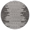 thumbnail image 3 of JONATHAN Y SANTA MONICA 6' Round Area Rug, Zolak Berber Stripe Geometric - Black/Ivory, SMB124E-6R, 3 of 10