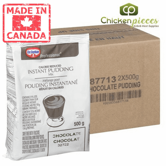 Oetker Pudding Vanilla Instant Powder Low Calorie 500g/1.10Lbs (2/Case)-Canadian Made